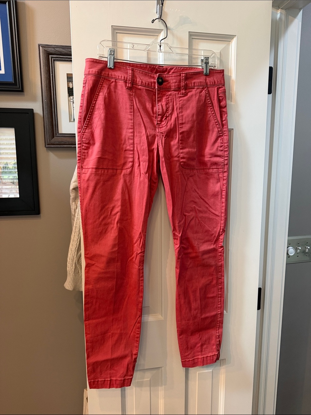 CAbi Men's Coral-Red Chino Pants